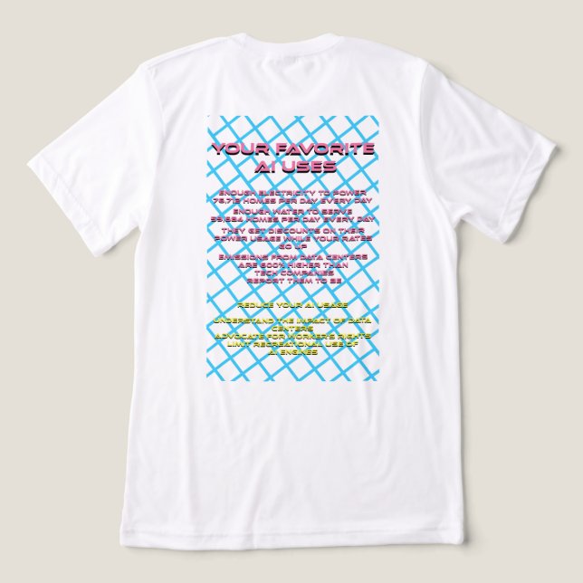 Camiseta Consequências da IA (Verso do Design )