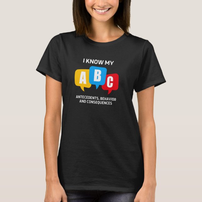 Camiseta Consequências de Comportamento dos Antecedentes AB (Frente)