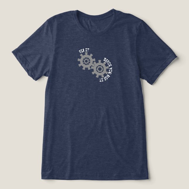 Camiseta Conserte Antes de Perdê-lo (Design frontal)