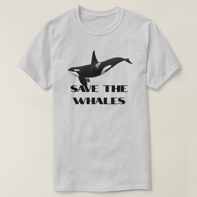 Camiseta Conservação da Baleia Assassina (Frente do Design)