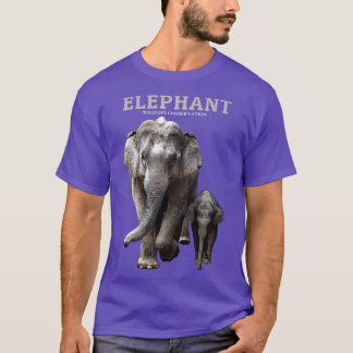 Camiseta Conservação da fauna selvagem de elefantes