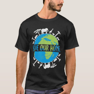 Camiseta Conservação de animais selvagens salva nossa terra