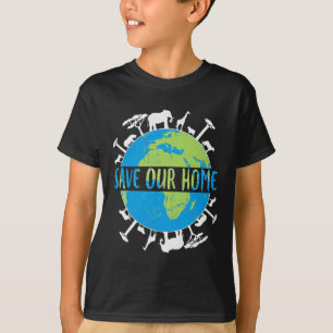 Camiseta Conservação de animais selvagens salva nossa terra