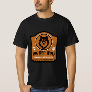Camiseta Conservação do Lobo Vermelho Americano