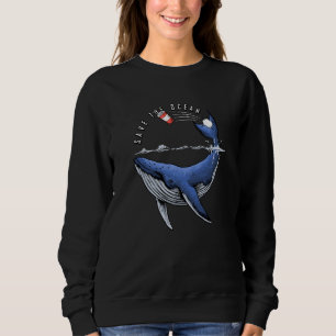 Camiseta Conservação do Oceano Salve Nossos Oceanos Azul W