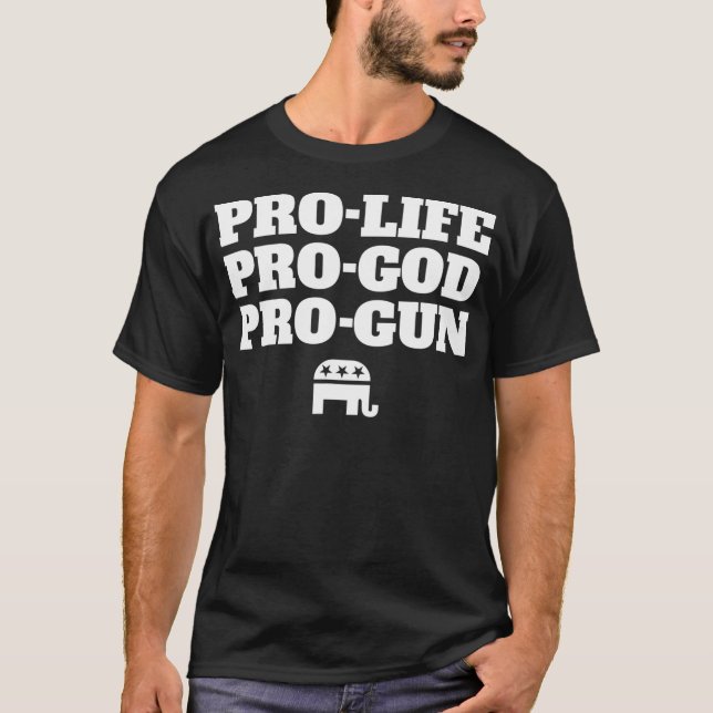 Camiseta Conservador ProLife ProGod ProGun (Frente)