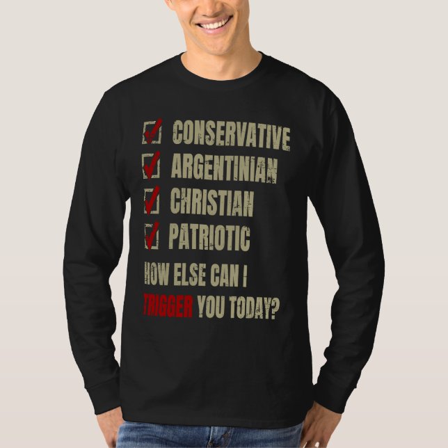 Camiseta Conservative Argentinian Christian Patriotic (Frente)