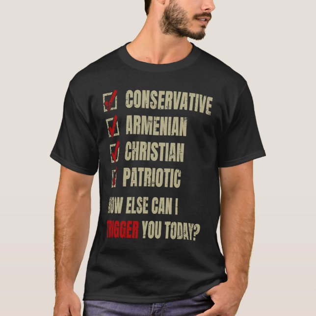 Camiseta Conservative Armenian Christian Patriotic (Frente)