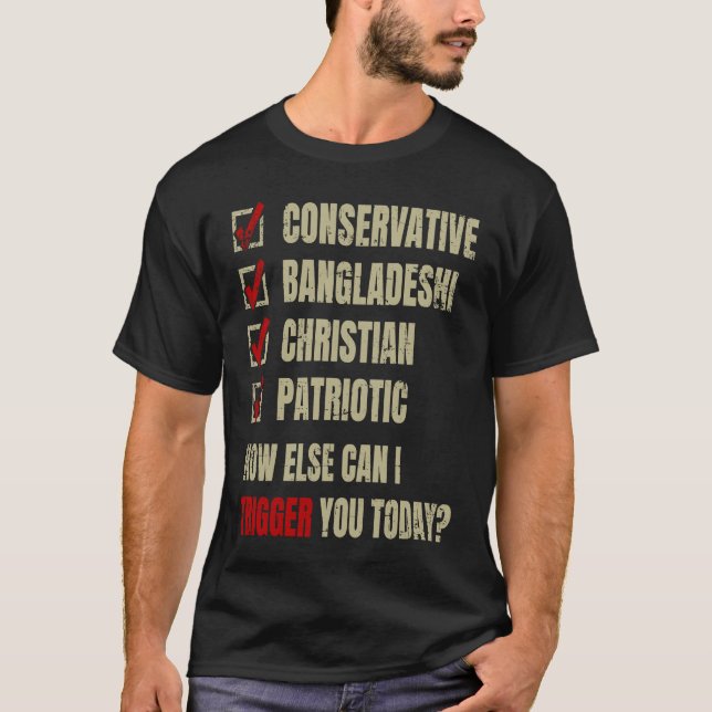 Camiseta Conservative Bangladeshi Christian Patriotic (Frente)