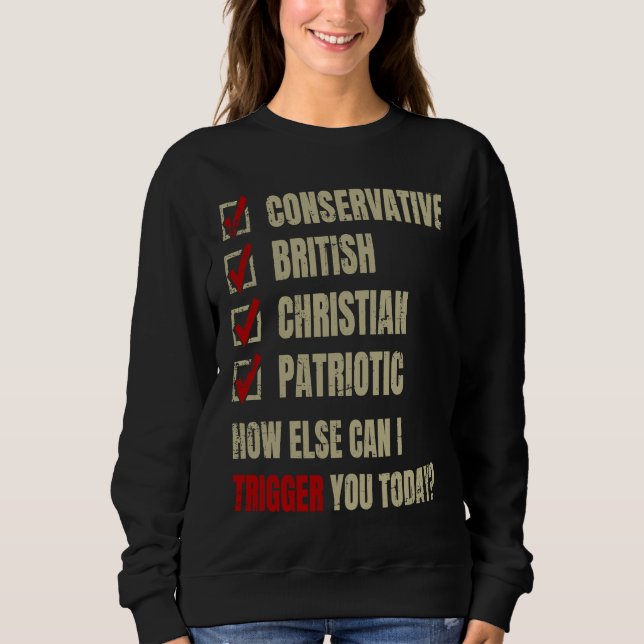 Camiseta Conservative British Christian Patriotic (Frente)