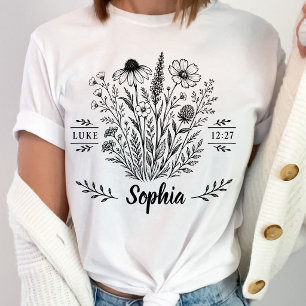 Camiseta Considere as Flores Silvestres Lucas 12 Roupa Cris