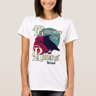 Camiseta Considere os Corvos Lucas 12:24 Gótico Cristão Ro