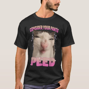 Camiseta Considere Os Seus Pants Bobo Gato-Memória Engraçad