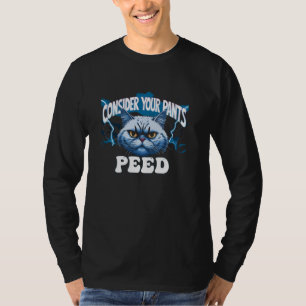Camiseta Considere Seu Penteado Urinou Gato Maluco Meme Hum