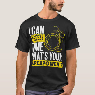 Camiseta Consigo Congelar Superpotência do Tempo - Câmera F