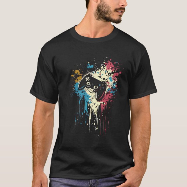 Camiseta Conso de Jogos do Console de Jogos de Arranque do  (Frente)