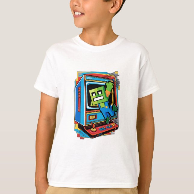 Camiseta Consola de jogos retrorreflectores (Frente)