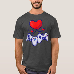 Camiseta Console com Cartoon de Coração