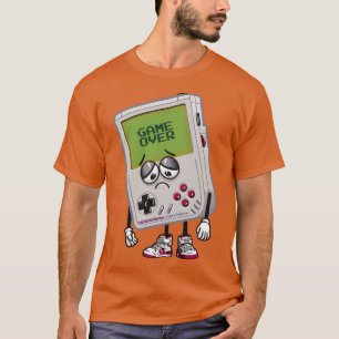 Camiseta Console de 8 bits do Game sobre o Retro Handheld