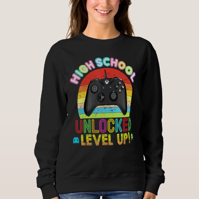 Camiseta Console de Jogo de Vídeo de Nível Superior Desbloq (Frente)