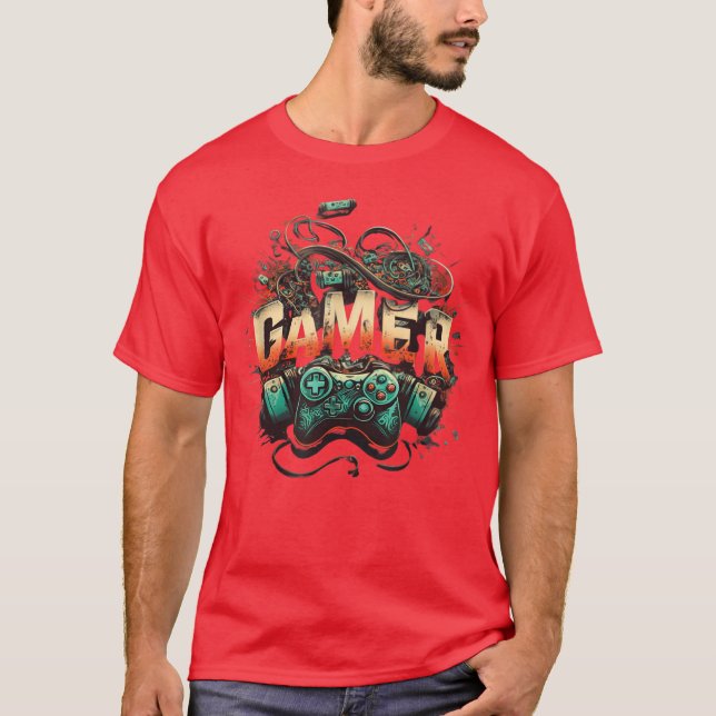 Camiseta Console de jogo de vídeo game presente amigos (Frente)