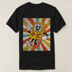 Camiseta Console de Jogo Portátil Cartoon Retro