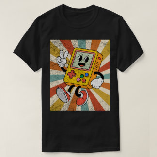 Camiseta Console de Jogo Portátil Cartoon Retro