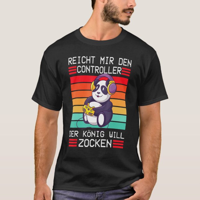 Camiseta Console de jogos Enich Mir Den Controller König (Frente)