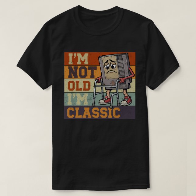 Camiseta Console de Jogos Retrô Eu Não Sou Velho Sou Clássi (Frente do Design)