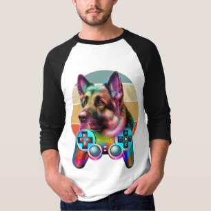 Camiseta console do vintage dog e gamer