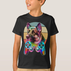 Camiseta console do vintage dog e gamer
