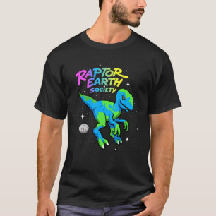 Camiseta Conspir Dinossauro Plana da Sociedade da Terra rap
