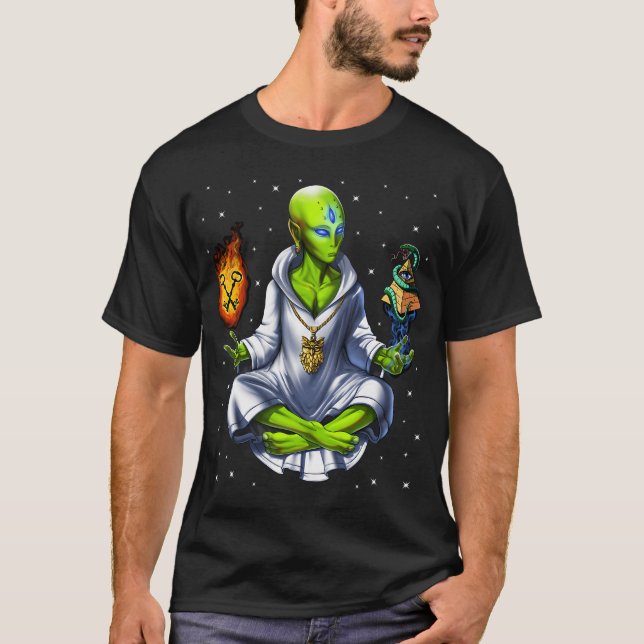 Camiseta Conspiração Alienígena dos Illuminati (Frente)