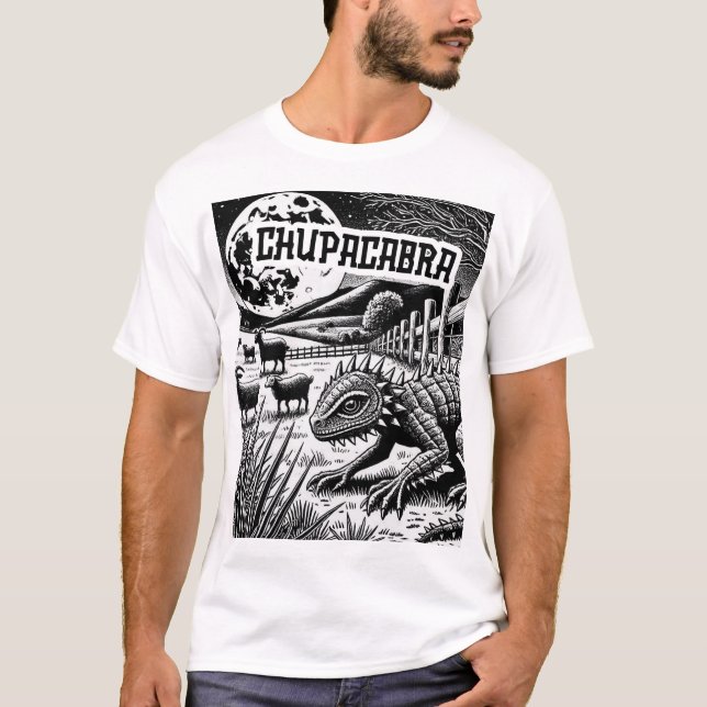 Camiseta Conspiração Criptida - Chupacabra (Frente)