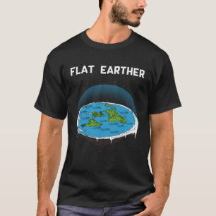 Camiseta Conspiração de Mapa Plana Terrestre Terrestre Plan