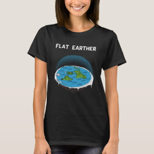Camiseta Conspiração de Mapa Plana Terrestre Terrestre Plan
