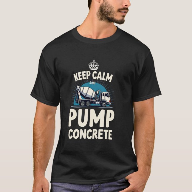 Camiseta Const De Equipamento Pesado Do Operador De Bomba C (Frente)