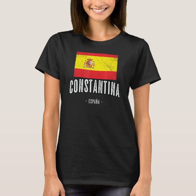 Camiseta Constantina Espanha Es Flag City Bandera Ropa (Frente)