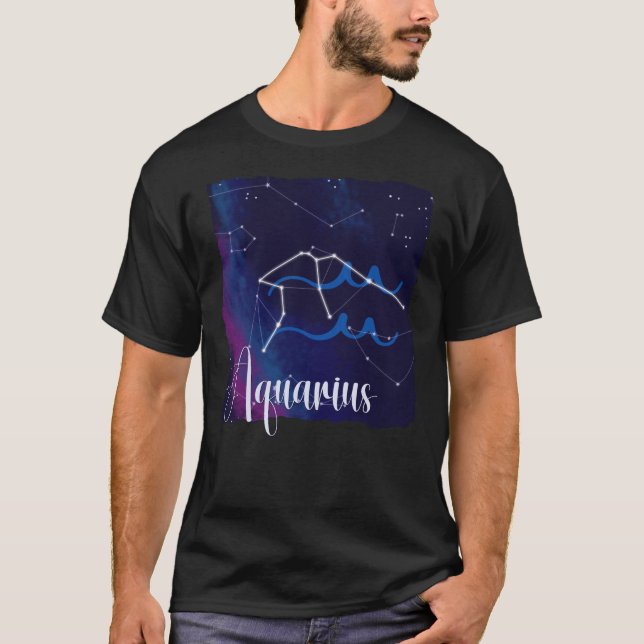 Camiseta Constelação Aquarius Zodiac (Frente)