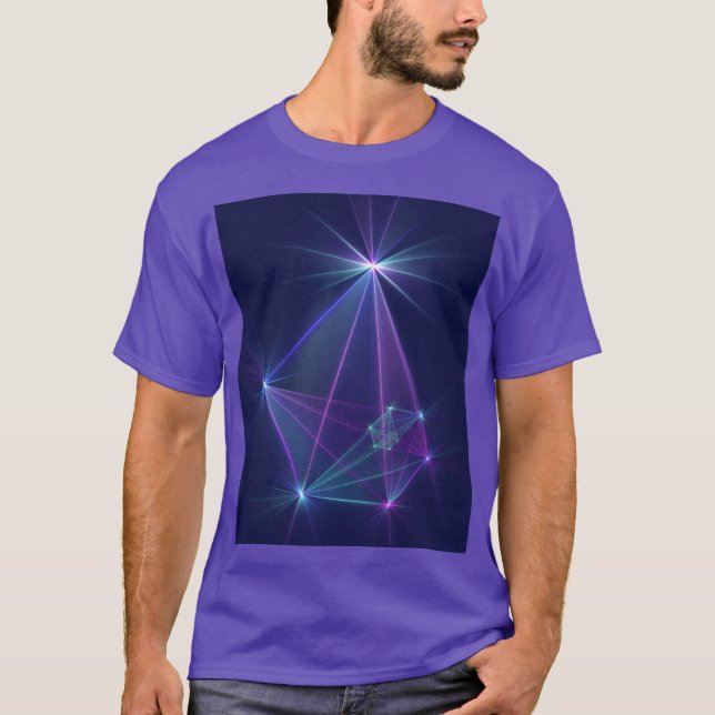 Camiseta Constelação, Arte Fractal Fantasia Abstrata (Frente)