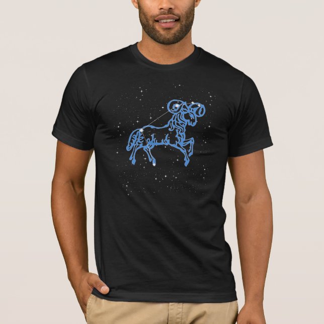 Camiseta Constelação de Aries e Sinal de Zodíaco com Estrel (Frente)