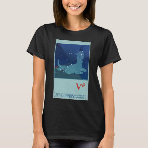 Camiseta Constelação de Capricórnio, Zodíaco Vintage, Astro