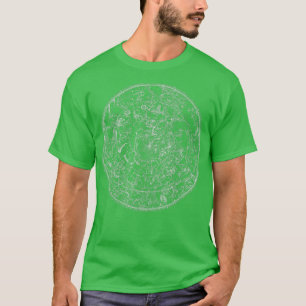 Camiseta Constelação do mapa estelar do mapa do Céu Norte d