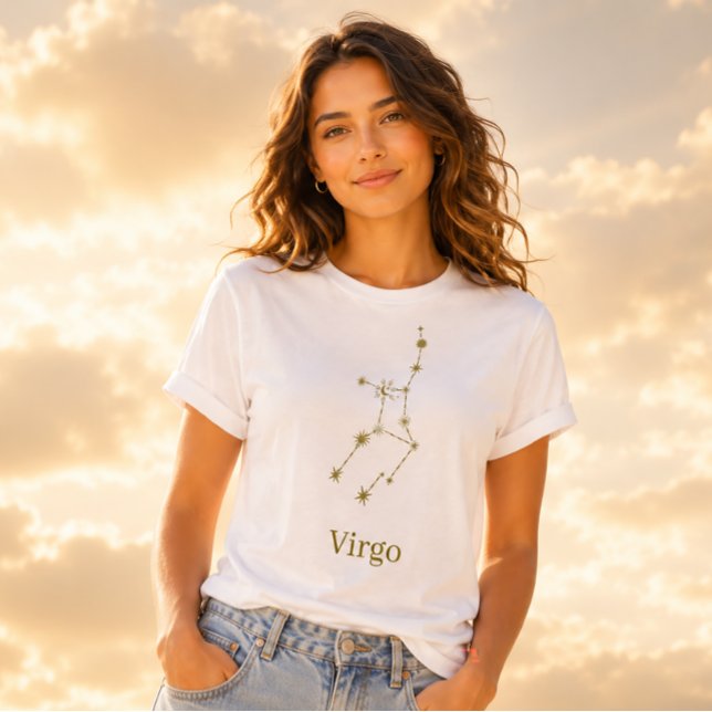 Camiseta Constelação do Zodíaco de Virgem (Criador carregado)