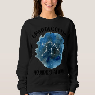 Camiseta Constelação Zodiac Aquário Indesculpável Mulheres 