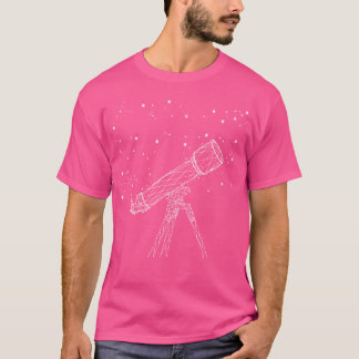 Camiseta constelações de estrelas do telescópio Galáxia do