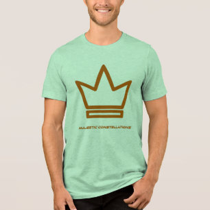 Camiseta constelações majestosas (verde e castanho)