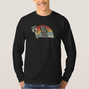 Camiseta Construa Ajuste Corra Quebre Conserte Repita Retro