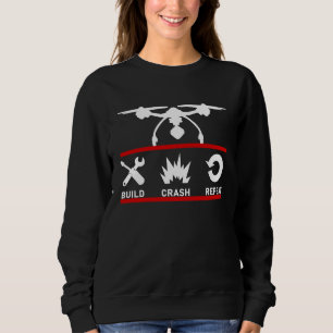 Camiseta Construa Derrube Repita Piloto de Drone FPV