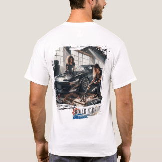 Camiseta Construa e Derrape no "Bumpers & Bolts Garage"